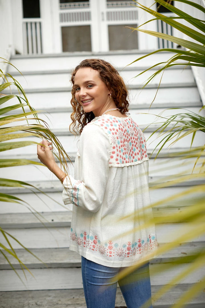 The Coast Brand Tiburon Top - Light Pink/Peach/Light Blue WHAT'S HOT 6 The Coast Brand Tiburon Top - Light Pink/Peach/Light Blue WHAT'S HOT