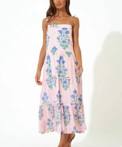 OLIPHANT Tie Strap Midi- Jaipur Peach