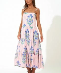 OLIPHANT Tie Strap Midi- Jaipur Peach