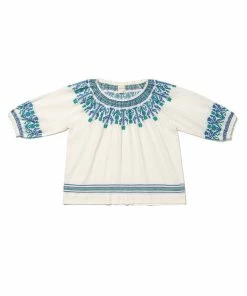 The Coast Brand Tokeneke Top - Blue/Green/Denim