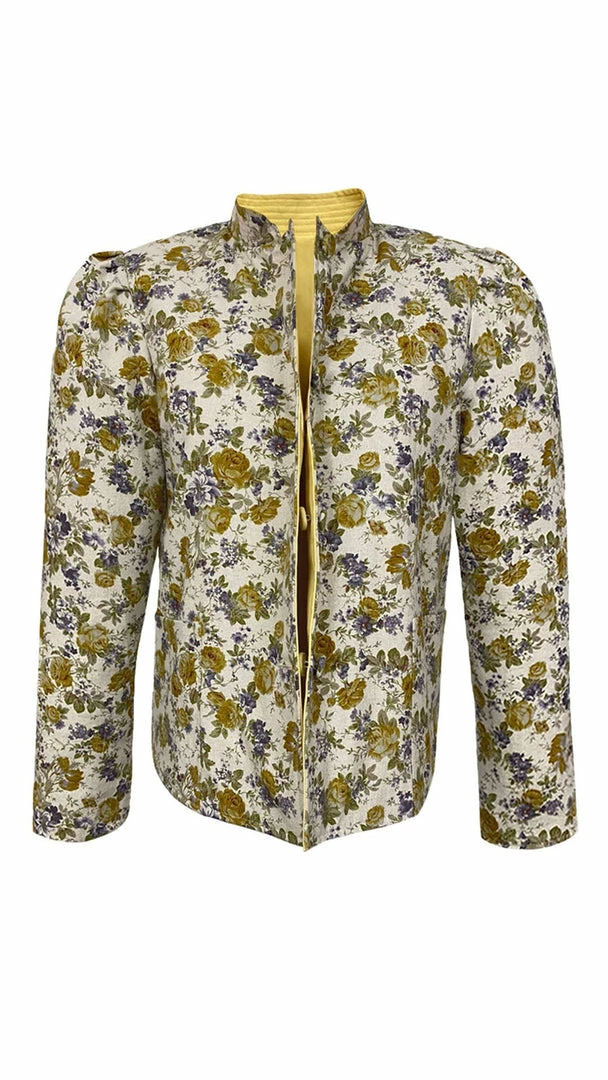 Casey Marks WHAT'S HOT Magic Jacket In Yellow Rose Cotton & Yellow Twill 3 Casey Marks WHAT'S HOT Magic Jacket In Yellow Rose Cotton & Yellow Twill