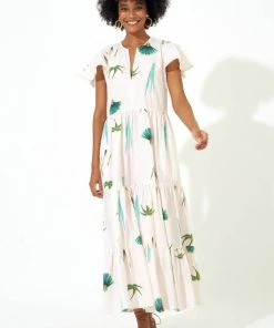 OLIPHANT V-Neck Maxi- Frond Green