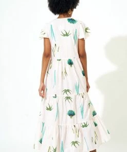OLIPHANT V-Neck Maxi- Frond Green