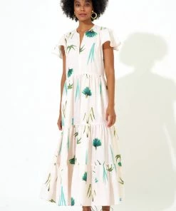 OLIPHANT V-Neck Maxi- Frond Green
