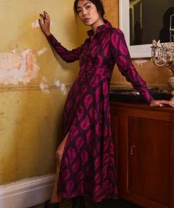 Valle & Vik The Coquette Dress, Fallen Fern Burgundy 10 Valle & Vik The Coquette Dress, Fallen Fern Burgundy