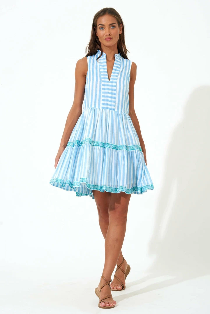 OLIPHANT Yoke Dress- Nassau Blue 3 OLIPHANT Yoke Dress- Nassau Blue