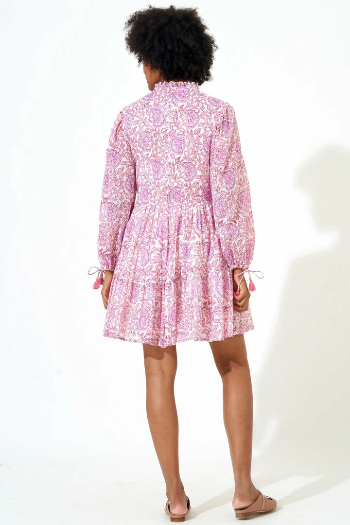 OLIPHANT Long Sleeve Yoke Dress- Malta Pink 6 OLIPHANT Long Sleeve Yoke Dress- Malta Pink