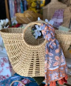 The Kemble Shop Natural Grass Woven Tote - Large