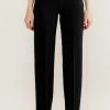 RosewaterHouse Kaveh Straight Leg Pant - Black CLOTHING