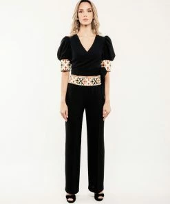 RosewaterHouse Embroidered Kaveh Straight Leg Pant - Black 11 RosewaterHouse Embroidered Kaveh Straight Leg Pant - Black