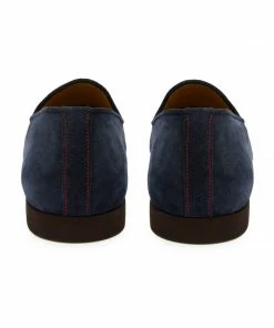 Del Toro WHAT'S HOT Men's Navy Suede Napoli Slipper