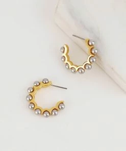 QuayL Perfect Pearl Huggie - Silver