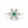 Couplet Les Fleurs Diamond And Emerald Ring Wedding Guest Shop