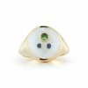 Couplet Les Perles Three Stone Signet Ring ACCESSORIES 2 Couplet Les Perles Three Stone Signet Ring ACCESSORIES