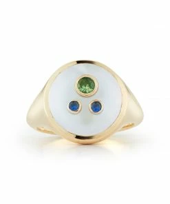 Couplet Les Perles Three Stone Signet Ring ACCESSORIES