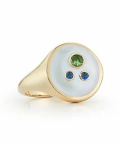 Couplet Les Perles Three Stone Signet Ring ACCESSORIES