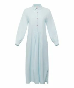 Daphne Wilde CLOTHING The Lulu In Pale Blue Flannel 7 Daphne Wilde CLOTHING The Lulu In Pale Blue Flannel