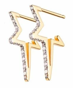 Sophie Lis Shooting Star Diamond Hoops ACCESSORIES