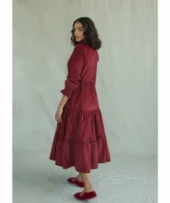 Daydress Alma Dress In Red Velvet Needlecord WHAT'S HOT 17 Daydress Alma Dress In Red Velvet Needlecord WHAT'S HOT