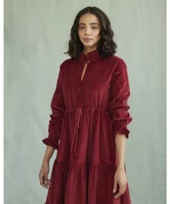 Daydress Alma Dress In Red Velvet Needlecord WHAT'S HOT 13 Daydress Alma Dress In Red Velvet Needlecord WHAT'S HOT