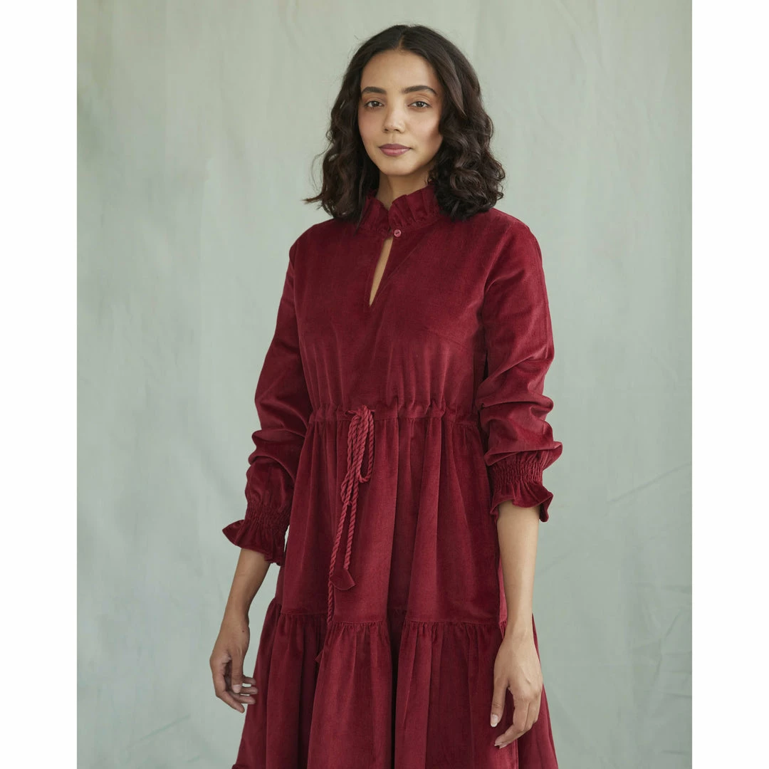 Daydress Alma Dress In Red Velvet Needlecord WHAT'S HOT 6 Daydress Alma Dress In Red Velvet Needlecord WHAT'S HOT