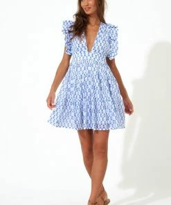 OLIPHANT Cross Back Mini- Flora Blue 7 OLIPHANT Cross Back Mini- Flora Blue