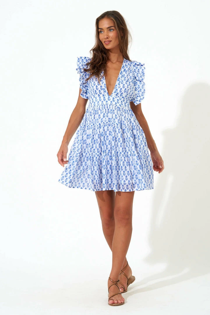 OLIPHANT Cross Back Mini- Flora Blue 5 OLIPHANT Cross Back Mini- Flora Blue