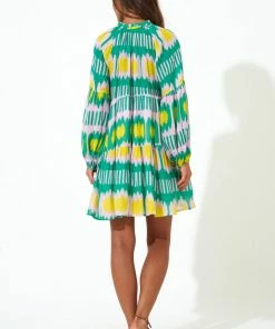 OLIPHANT Balloon Sleeve Short- Ikat Lilac