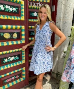 The Kemble Shop Shades Of Blue Phoebe Dress WHAT'S HOT