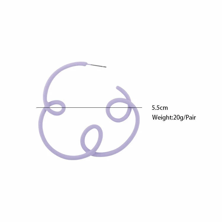 QuayL Loop De Hoop Earrings - Lavender 4 QuayL Loop De Hoop Earrings - Lavender