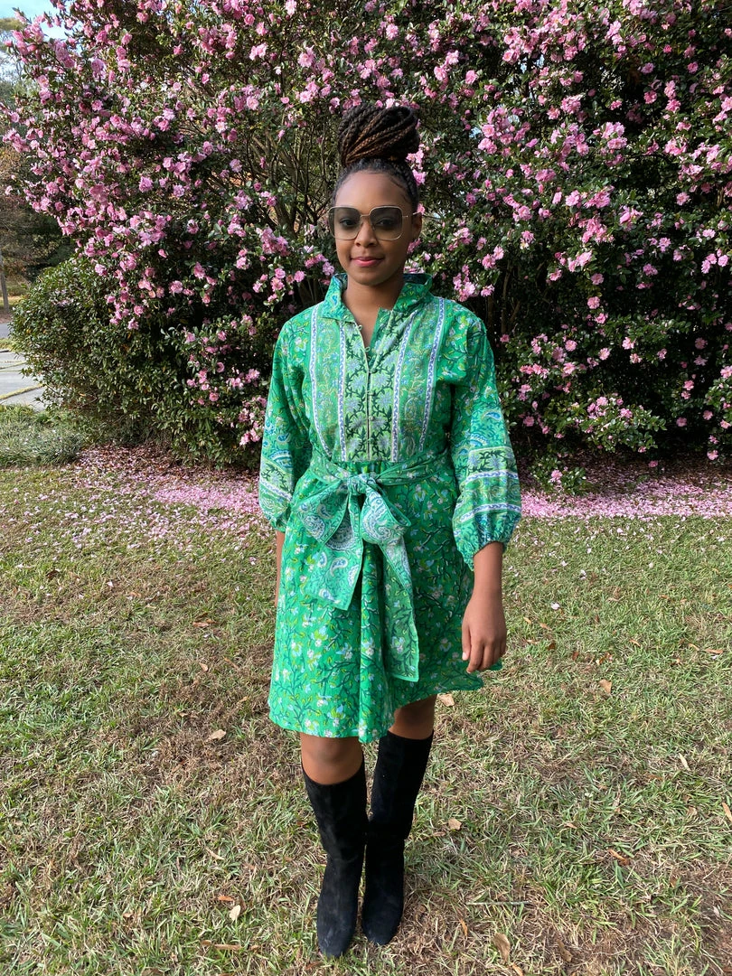 CLOTHING Sue Sartor Flounce™️ Shorty | Evergreen Iris / Paisley 4 CLOTHING Sue Sartor Flounce™️ Shorty | Evergreen Iris / Paisley