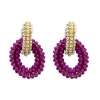 QuayL Double Chain Link Hoop - Pearl/Purple WHAT'S HOT
