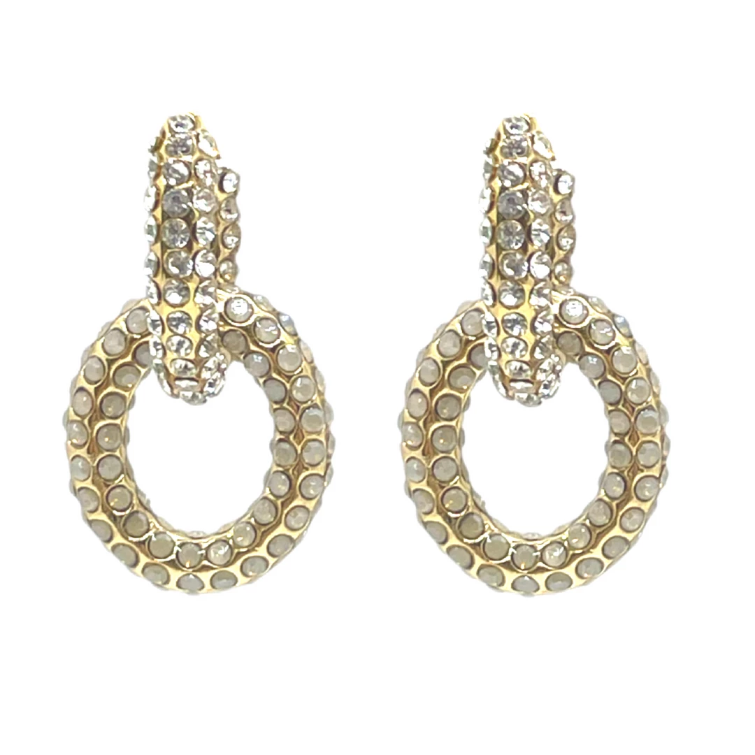 QuayL WHAT'S HOT Double Chain Link Hoop - Crystal/Moonstone 3 QuayL WHAT'S HOT Double Chain Link Hoop - Crystal/Moonstone