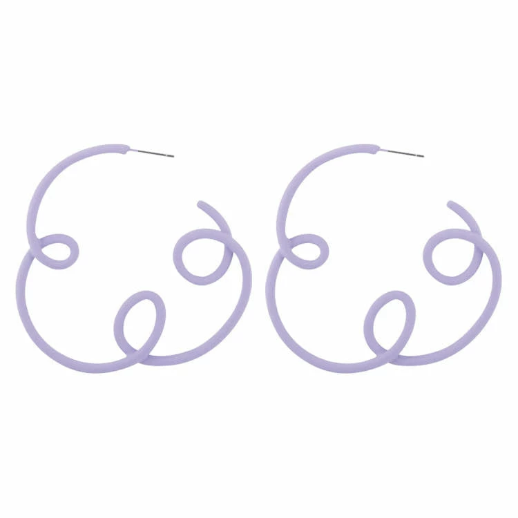QuayL Loop De Hoop Earrings - Lavender 3 QuayL Loop De Hoop Earrings - Lavender