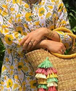 The Kemble Shop Yellow Daisy Palm Beach Tunic