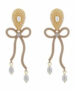 QuayL WHAT'S HOT Bows Earrings - Tan