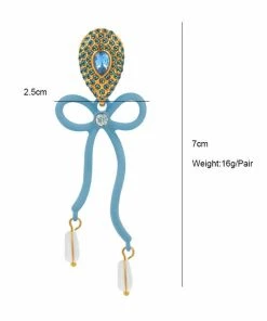 QuayL Bows Earrings - Blue WHAT'S HOT