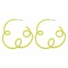 QuayL Loop De Hoop Earrings - Yellow 2 QuayL Loop De Hoop Earrings - Yellow