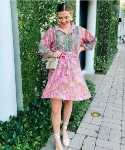 Sue Sartor Flounce™️ Shorty | Pink / Green Patio CLOTHING
