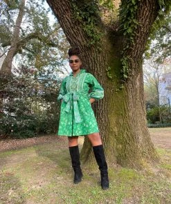 CLOTHING Sue Sartor Flounce™️ Shorty | Evergreen Iris / Paisley