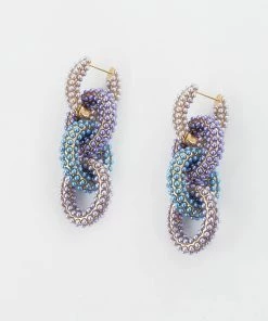 QuayL Round Chain Link Hoops - Blues WHAT'S HOT