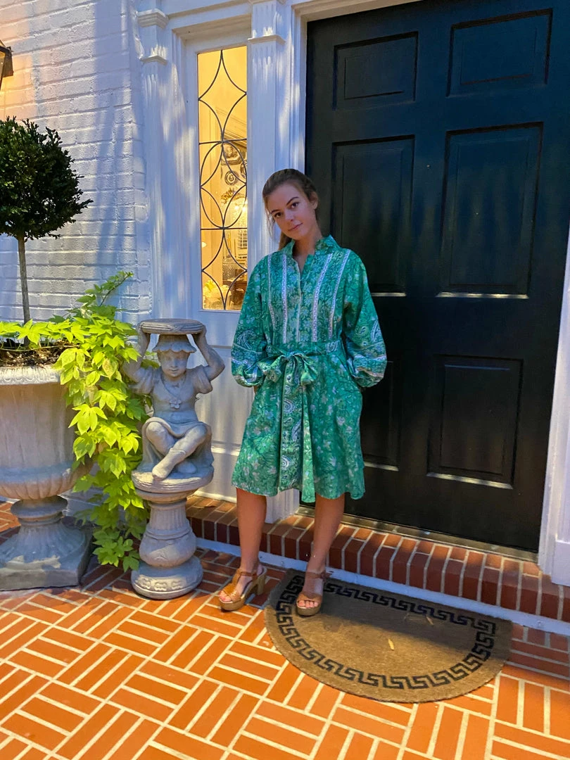 CLOTHING Sue Sartor Flounce™️ Shorty | Evergreen Iris / Paisley 5 CLOTHING Sue Sartor Flounce™️ Shorty | Evergreen Iris / Paisley