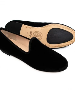 Del Toro Women's Black Velvet Slipper II