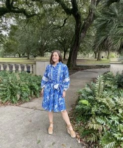 Sue Sartor Flounce™️ Shorty | Blue / White CLOTHING