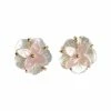 QuayL Pink Flower & Resin Studs