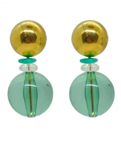 QuayL WHAT'S HOT Resin Double Drop Earrings - Turquoise