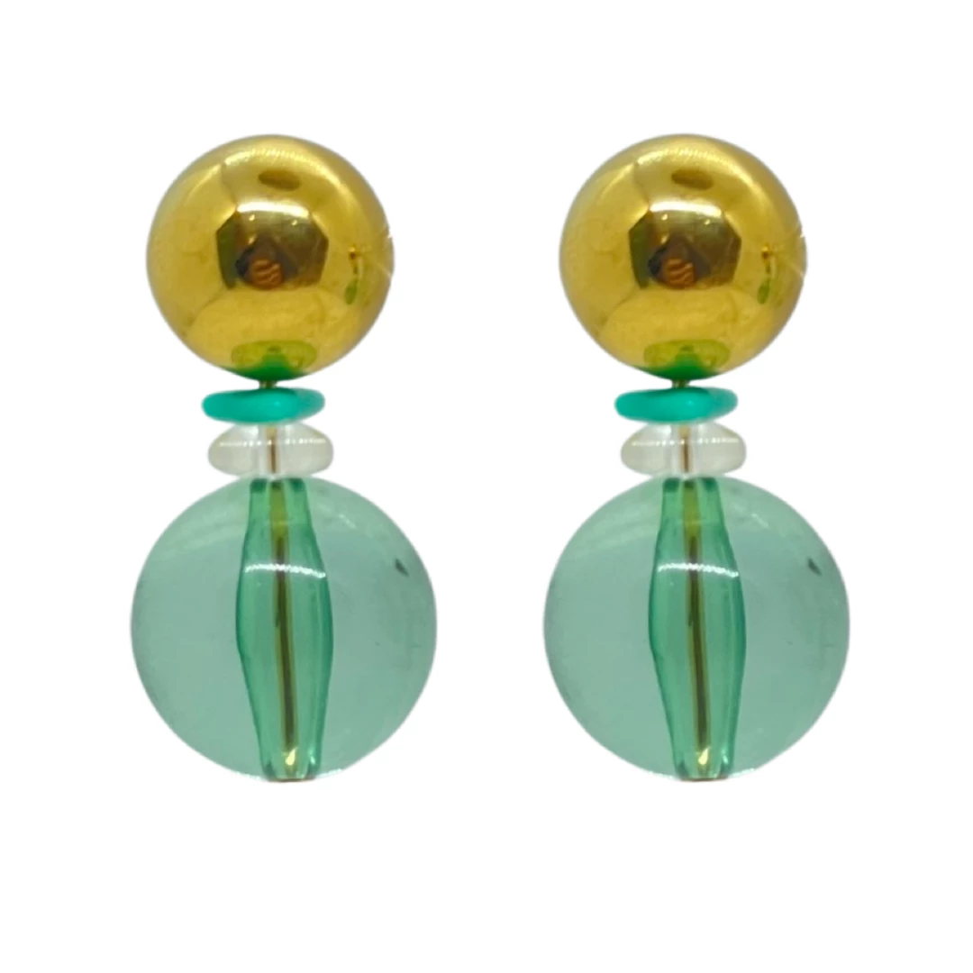 QuayL WHAT'S HOT Resin Double Drop Earrings - Turquoise 3 QuayL WHAT'S HOT Resin Double Drop Earrings - Turquoise