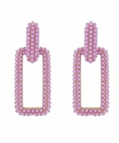 QuayL ACCESSORIES Chain Link Hoops - Lavender