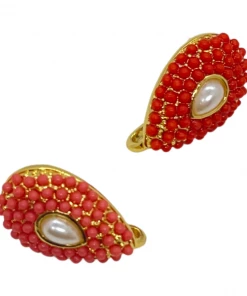 QuayL Double Teardrop Drop Earrings - Blue