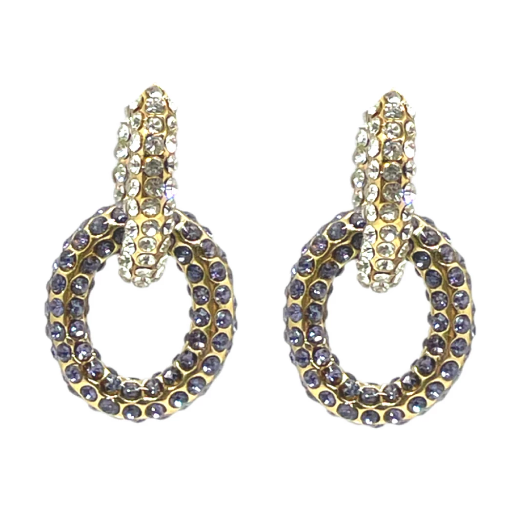 QuayL Double Chain Link Hoop - Crystal/Lilac Crystal WHAT'S HOT 3 QuayL Double Chain Link Hoop - Crystal/Lilac Crystal WHAT'S HOT